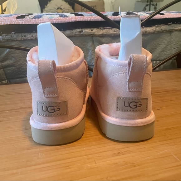 UGG Light Baby Pink Ultra Mini Boot Slippers - Picture 4 of 9